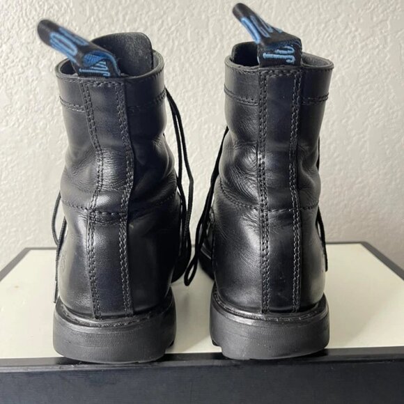 John Fluevog Ankle Boots Black Leather The Seventh Heaven Sole Women's Size 6.5 - Picture 6 of 13